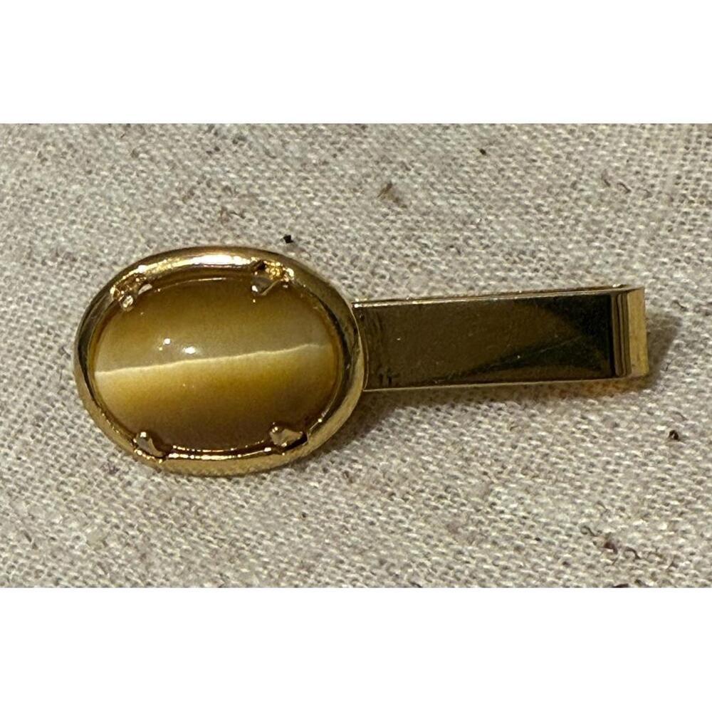 Vintage Gold Tone Tie Bar MCM